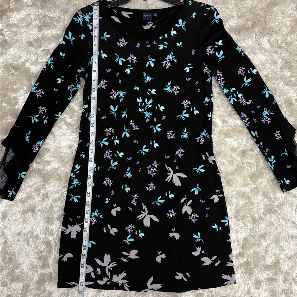 Long sleeve Floral Women’s Mini Dress with lace detail Size S: Great condition - Picture 3 of 8
